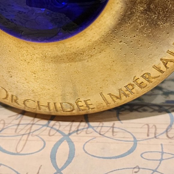 Vintage Guerlain Orchidee Imperiale Cream Container with Gold Tone Metal Lid #1 - Picture 4 of 13